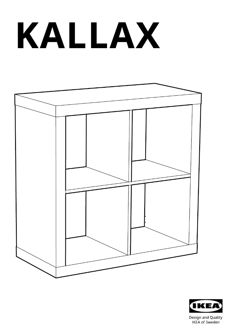 Image de la première page du manuel de l'appareil KALLAX 604.717.28