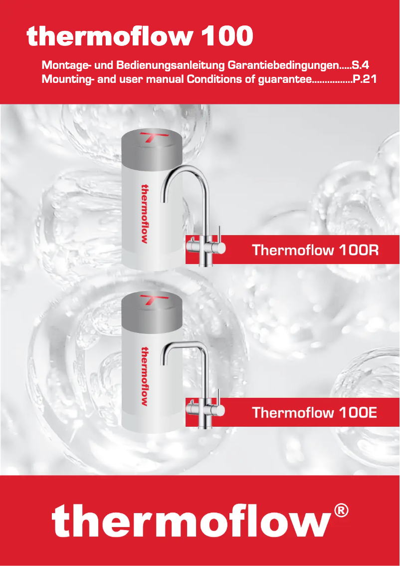 Page n°1 - Manuel utilisateur Thermoflow 100