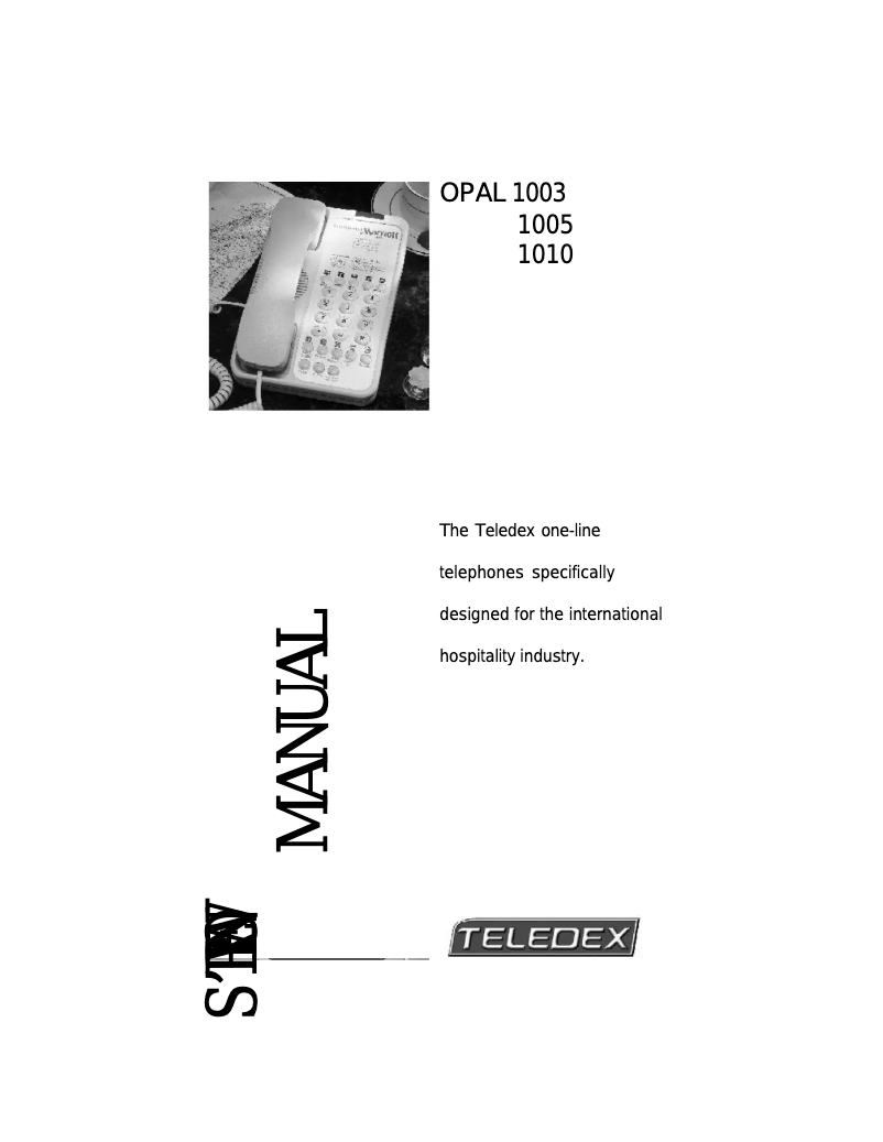 Image de la première page du manuel de l'appareil Opal 1005