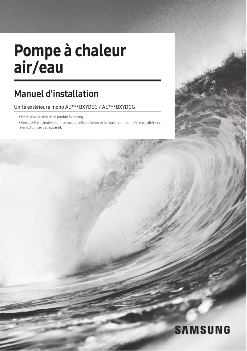 Page n°1 - Manuel utilisateur Samsung AE140BXYDEG