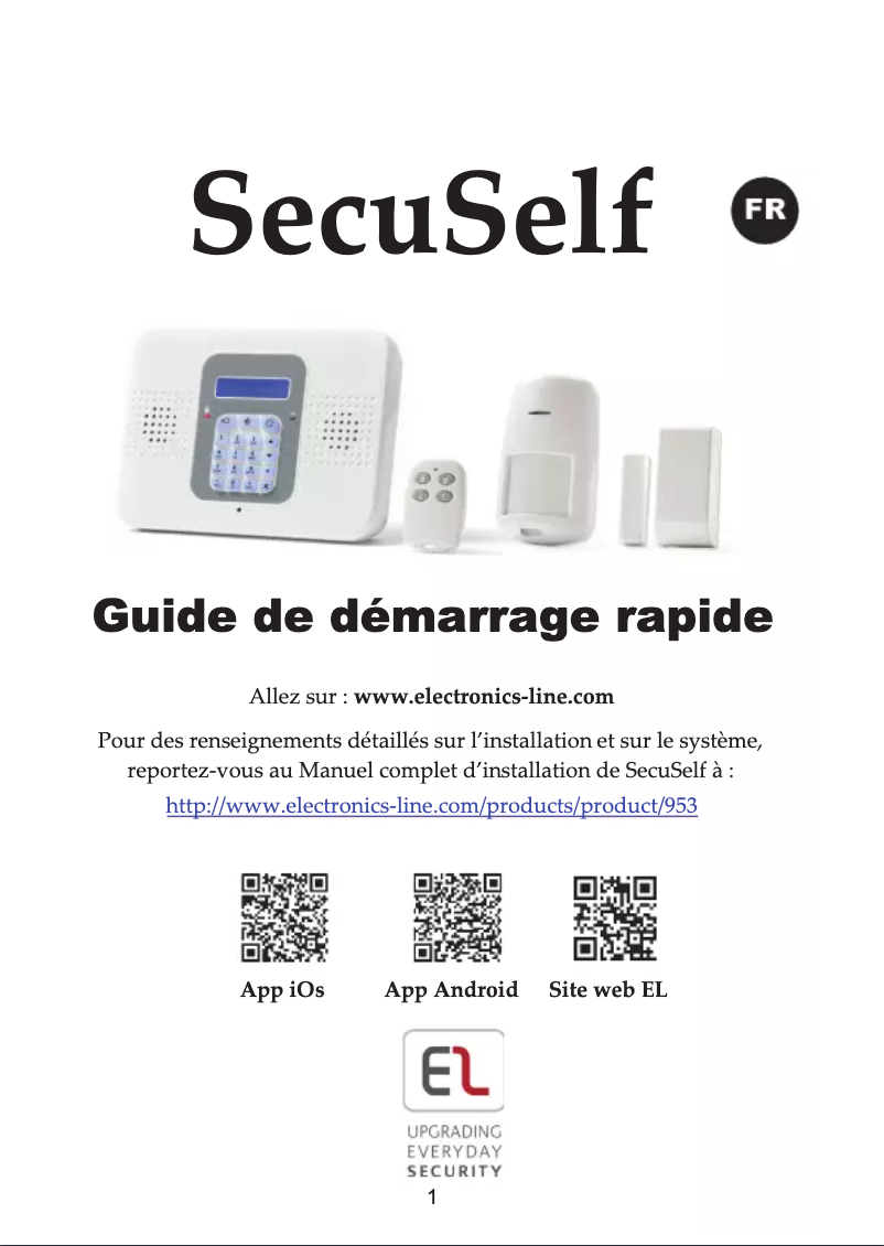Image de la première page du manuel de l'appareil SecuSelf Set