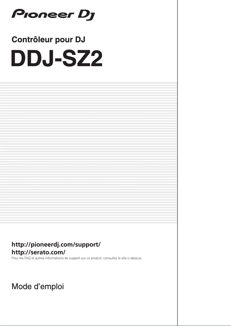 Page 1 de la notice Mode d'emploi Pioneer DDJ-SZ2