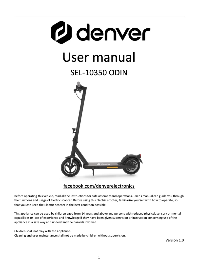 Image de la première page du manuel de l'appareil SEL-10350 ODIN