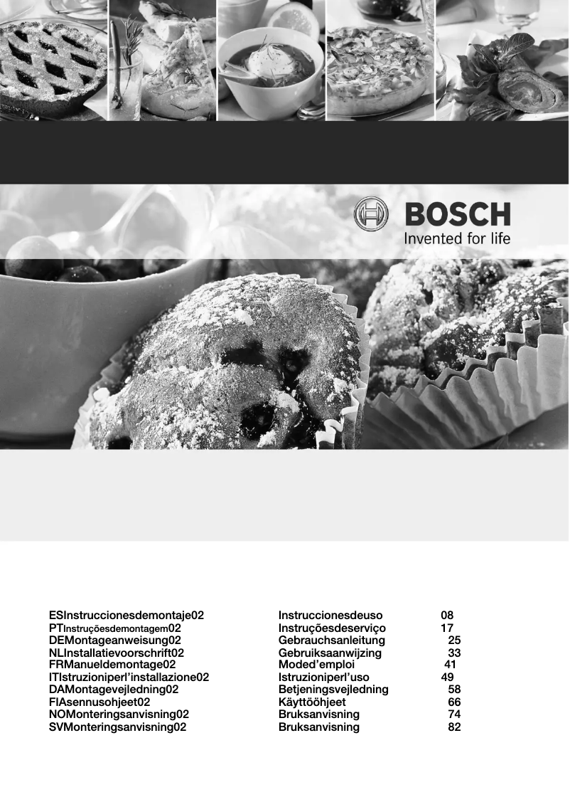 Page 1 de la notice Manuel utilisateur Bosch PIA645Q14E