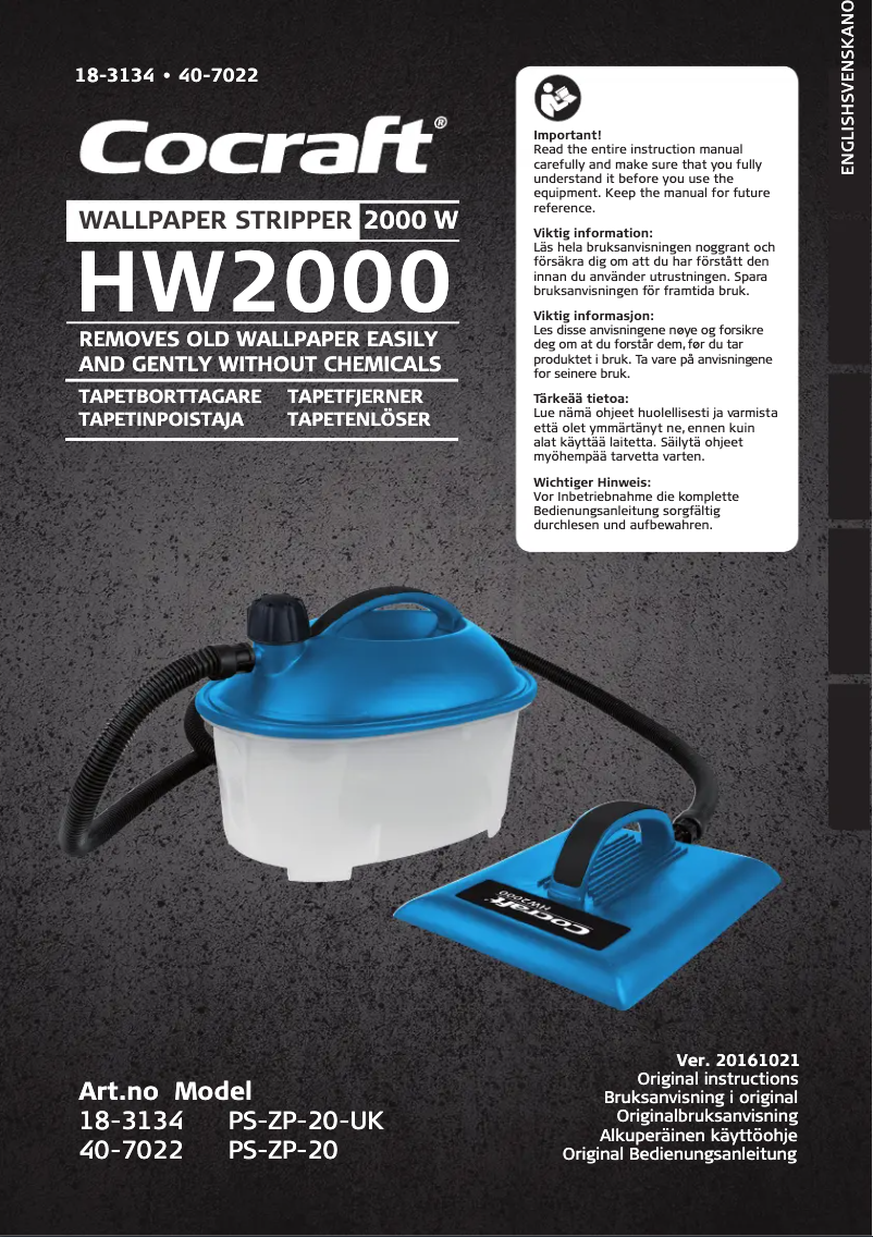 Page 1 de la notice Manuel utilisateur Cocraft HW2000