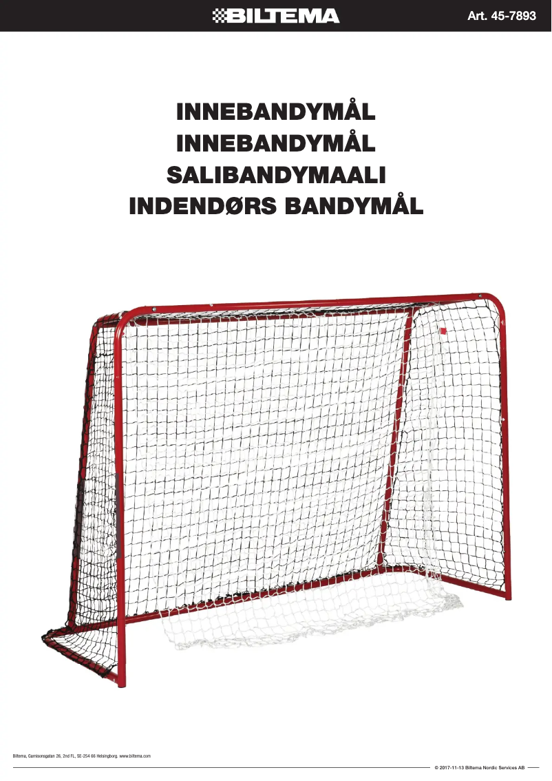 Page 1 de la notice Manuel utilisateur Biltema 45-7893