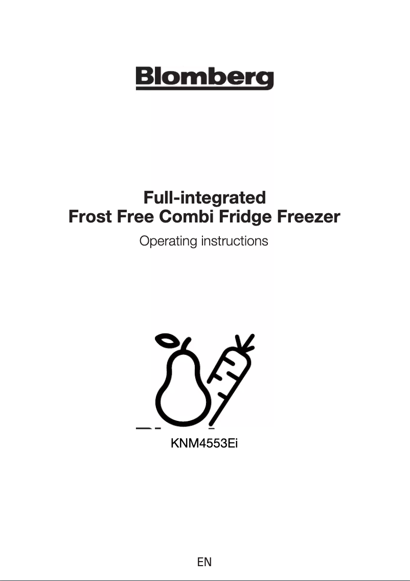 Page 1 de la notice Manuel utilisateur Blomberg KNM4553Ei