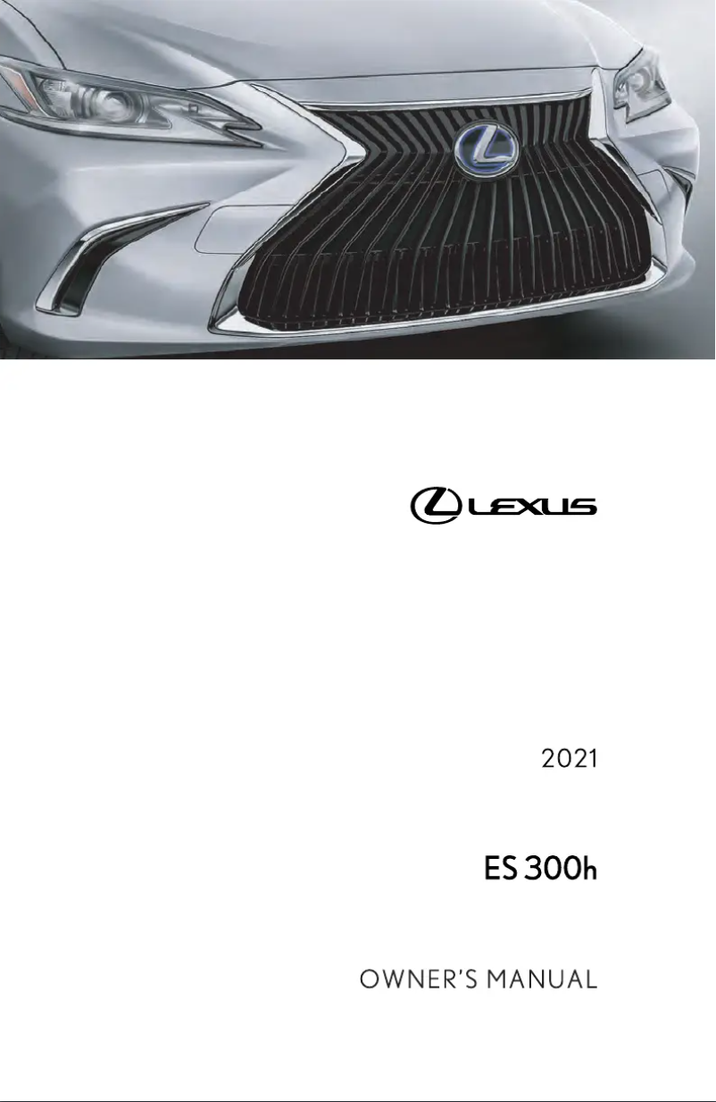 Image de la première page du manuel de l'appareil ES 300h (2021)