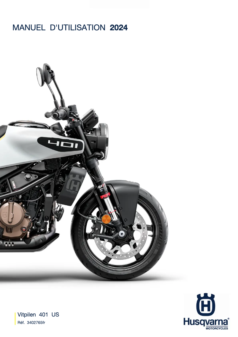 Image de la première page du manuel de l'appareil Vitpilen 401 (2024)