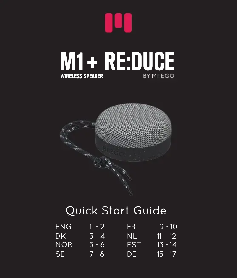 Page n°1 - Manuel utilisateur Miiego M1+ RE:DUCE