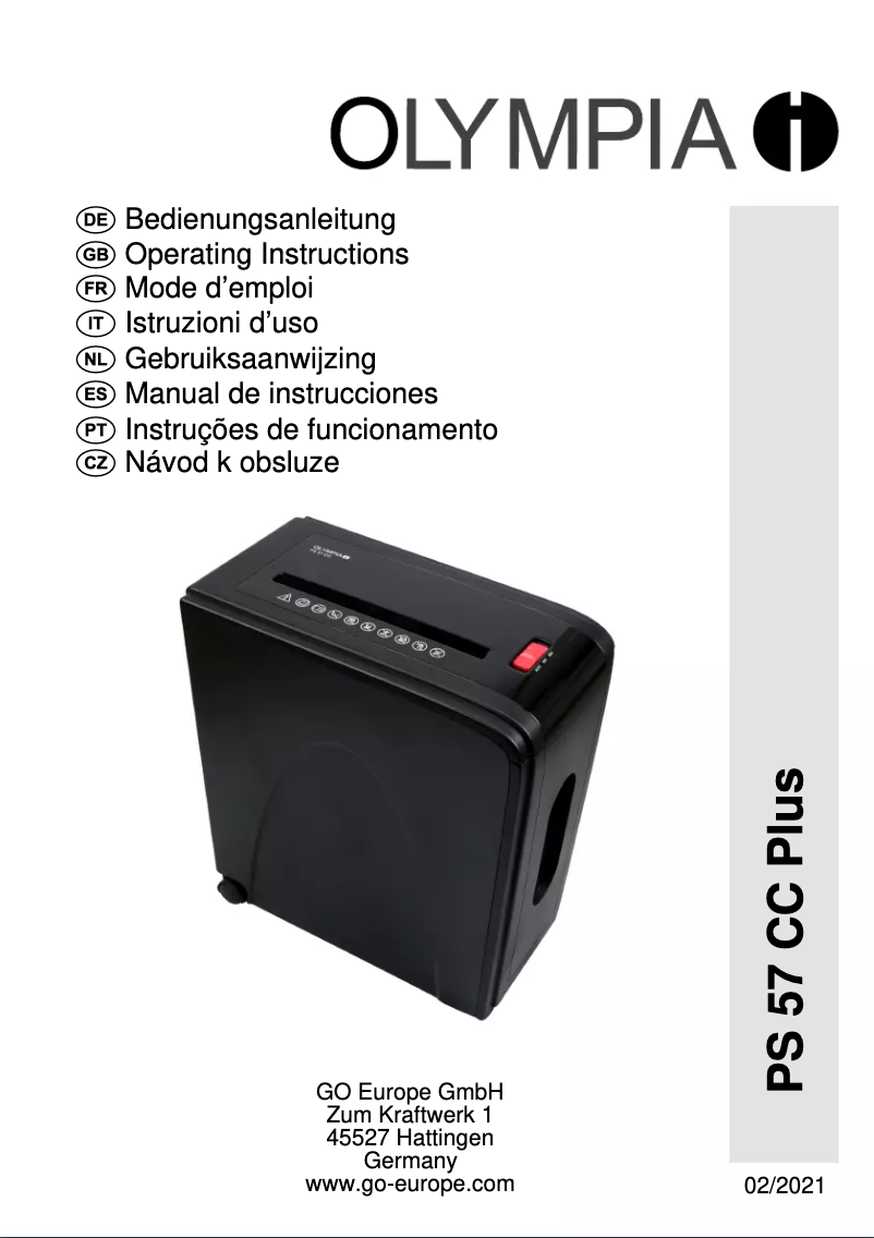 Image de la première page du manuel de l'appareil PS 57 CC Plus