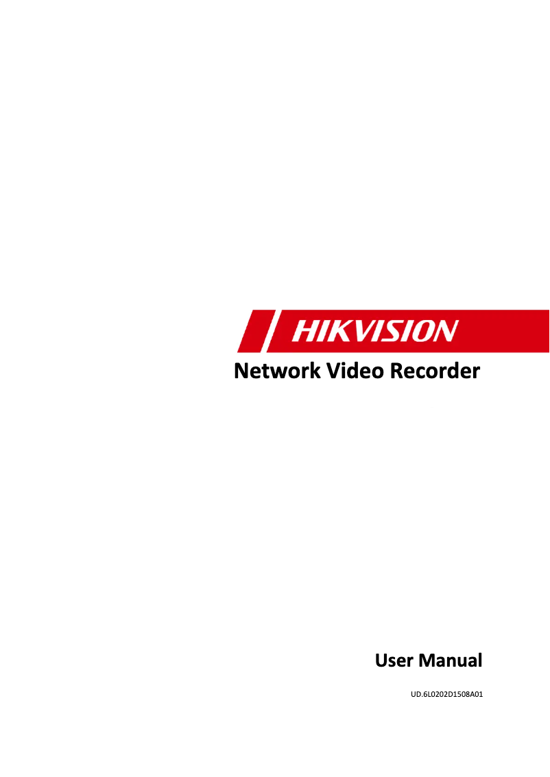 Page 1 de la notice Manuel utilisateur Hikvision DS-9608NI-RT