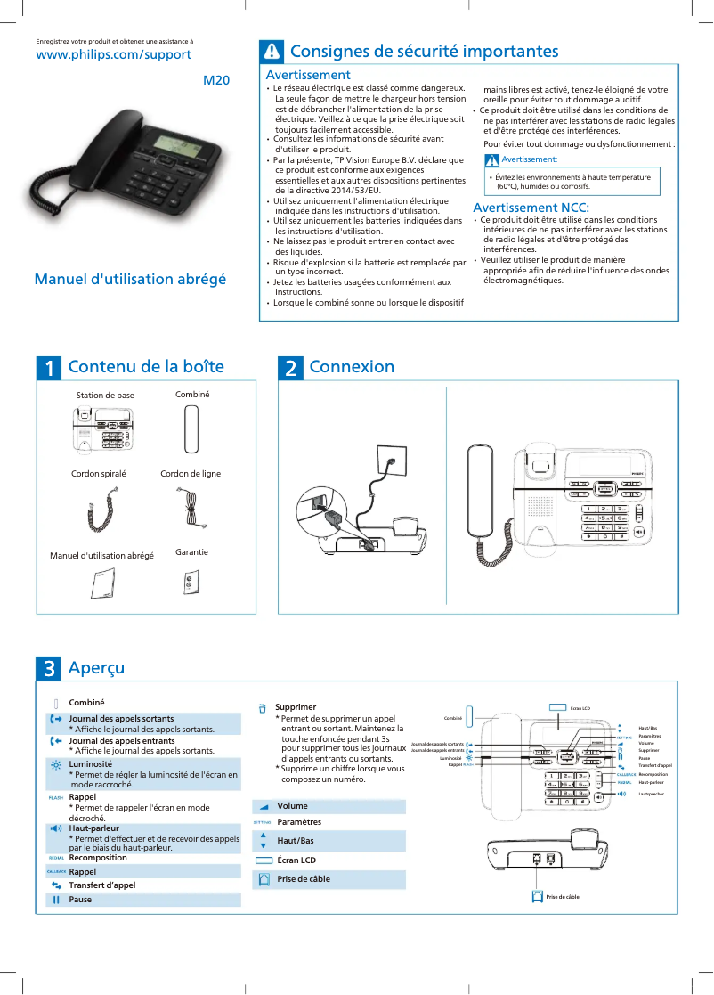 Image de la première page du manuel de l'appareil M20