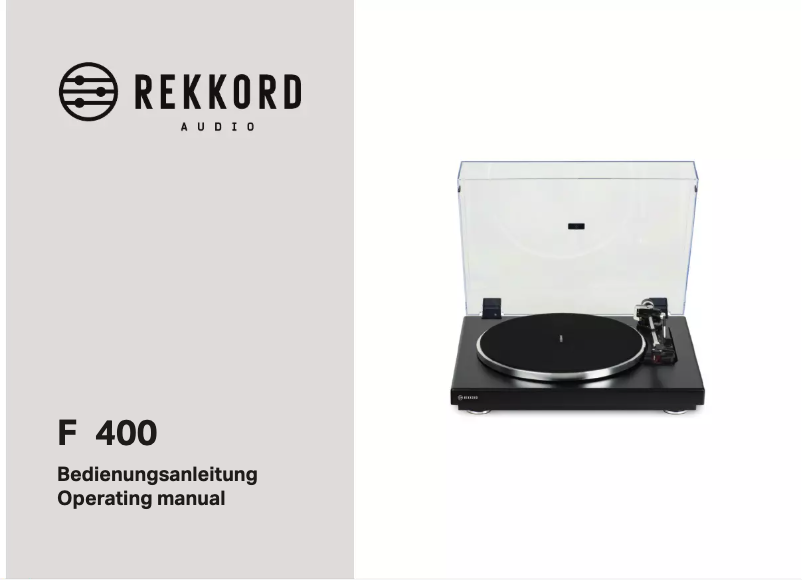 Image de la première page du manuel de l'appareil F400