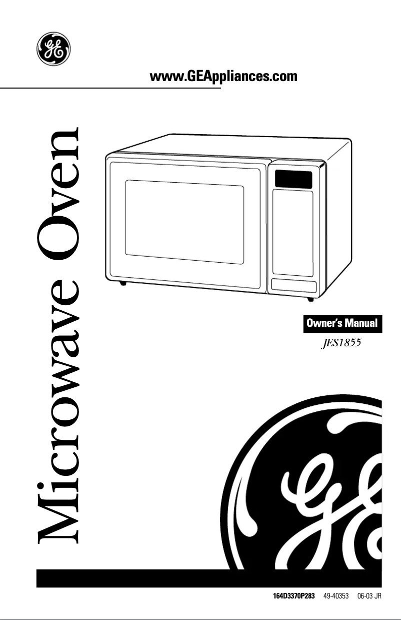 Page 1 de la notice Manuel utilisateur GE JES1855PWH