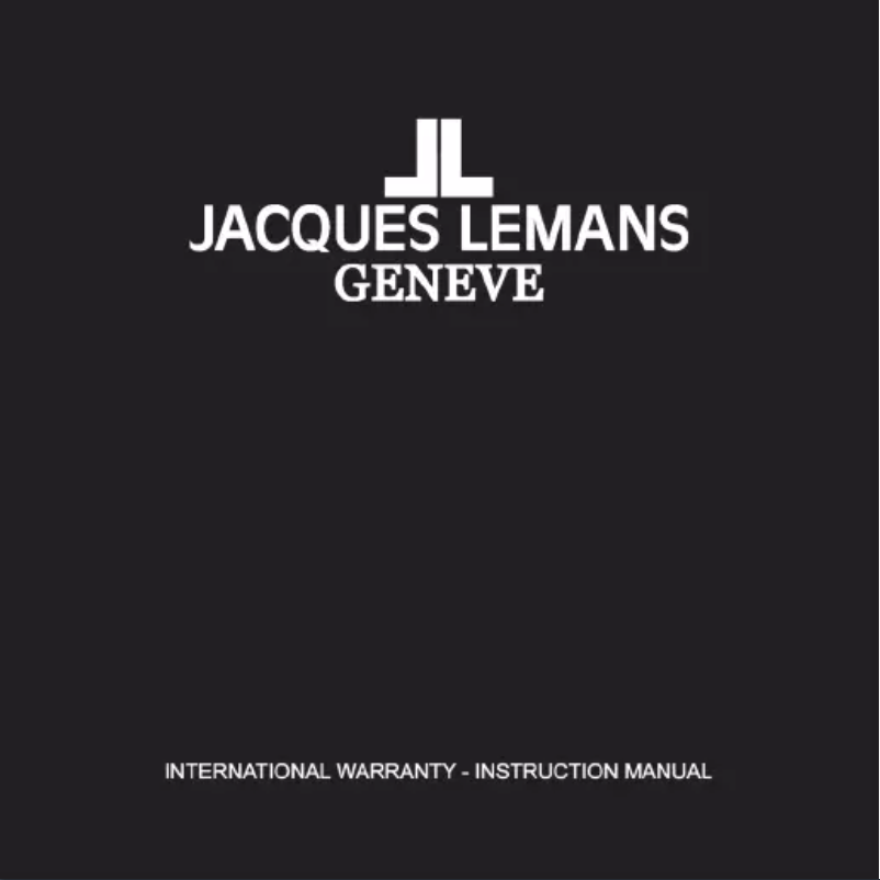 Página 1 del manual Manual de usuario Jacques Lemans G-185