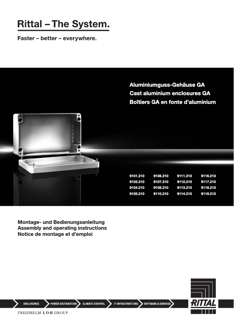 Página 1 del manual Manual de usuario Rittal GA 9101.210