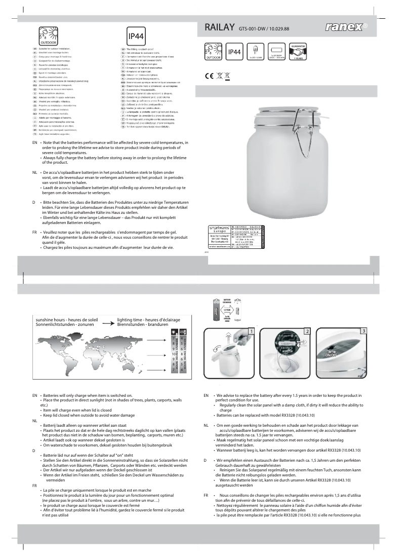 Page 1 de la notice Manuel utilisateur Smartwares 10.029.88