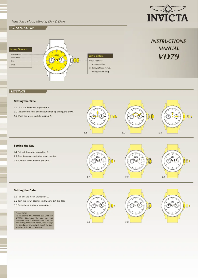 Page n°1 - Manuel utilisateur Invicta Bolt 29194