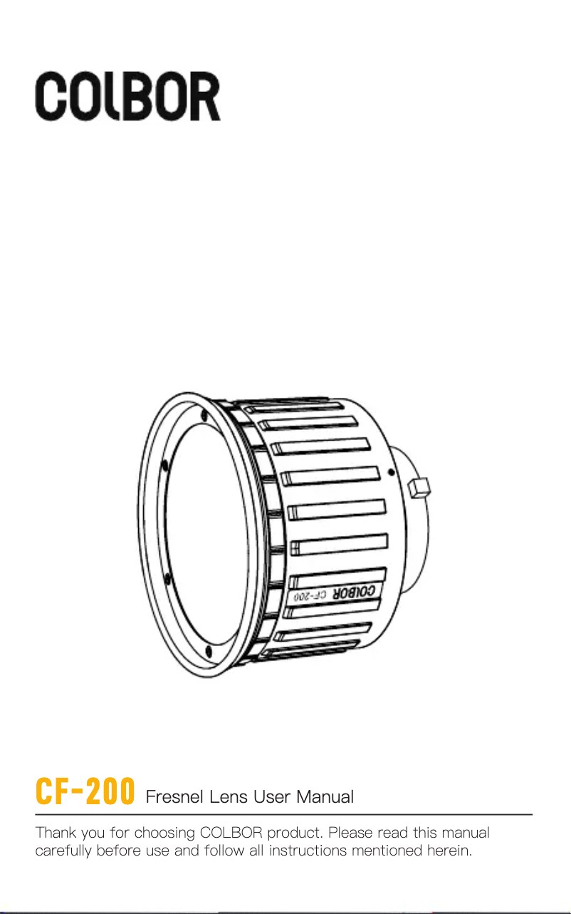 Page n°1 - Manuel utilisateur COLBOR CF-200