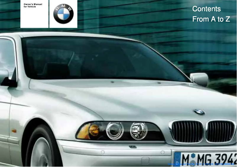 Page 1 de la notice Manuel utilisateur BMW 540i Sedan (2003)
