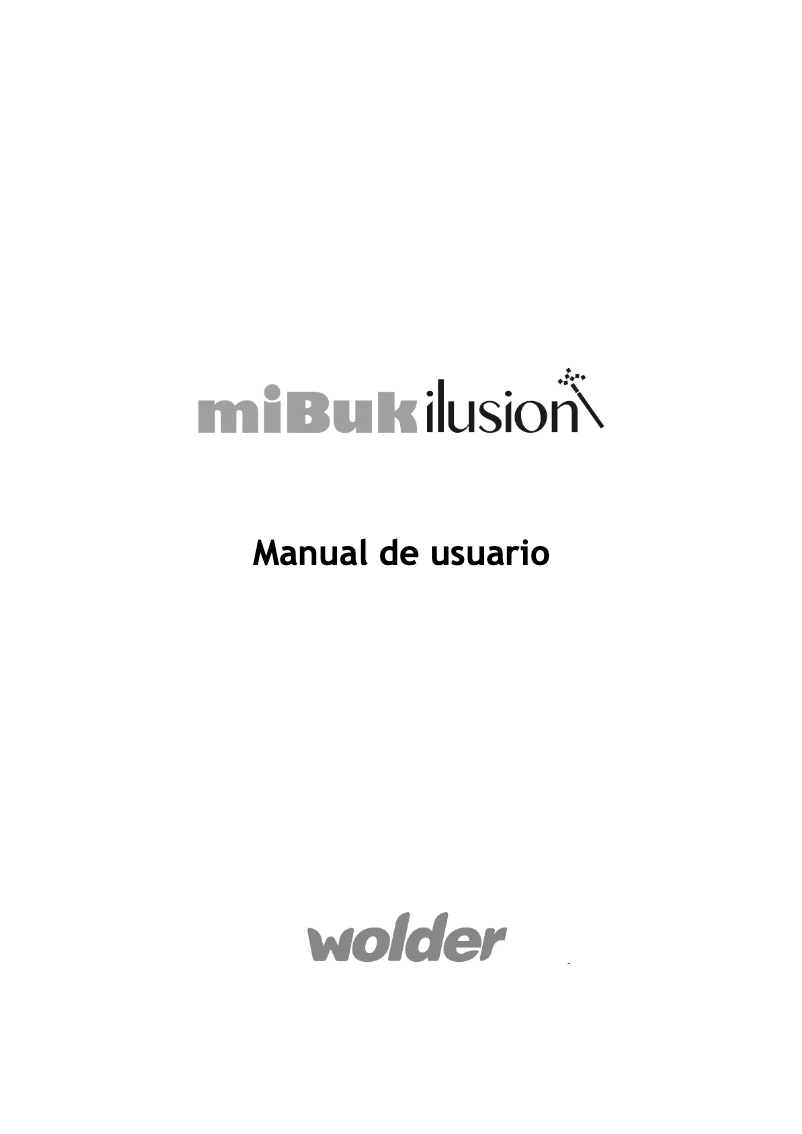 Page 1 de la notice Manuel utilisateur Wolder miBuk Ilusion