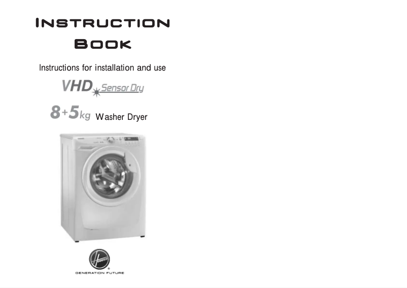 Page n°1 - Manuel utilisateur Hoover VH W856D-80