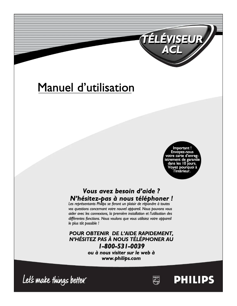 Image de la première page du manuel de l'appareil 17PF9945