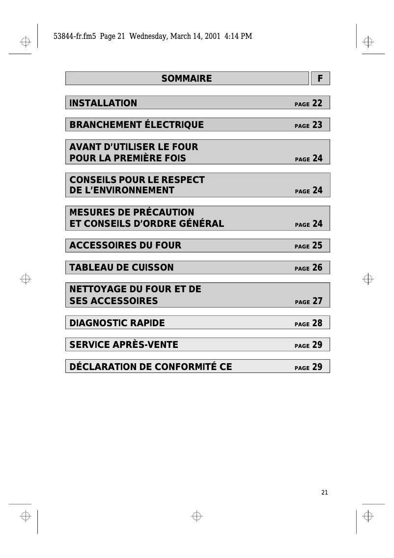Page 1 de la notice Manuel utilisateur Ignis AKL 822