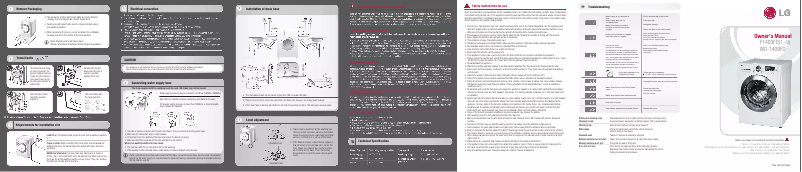 Page n°1 - Manuel utilisateur LG F1403RD