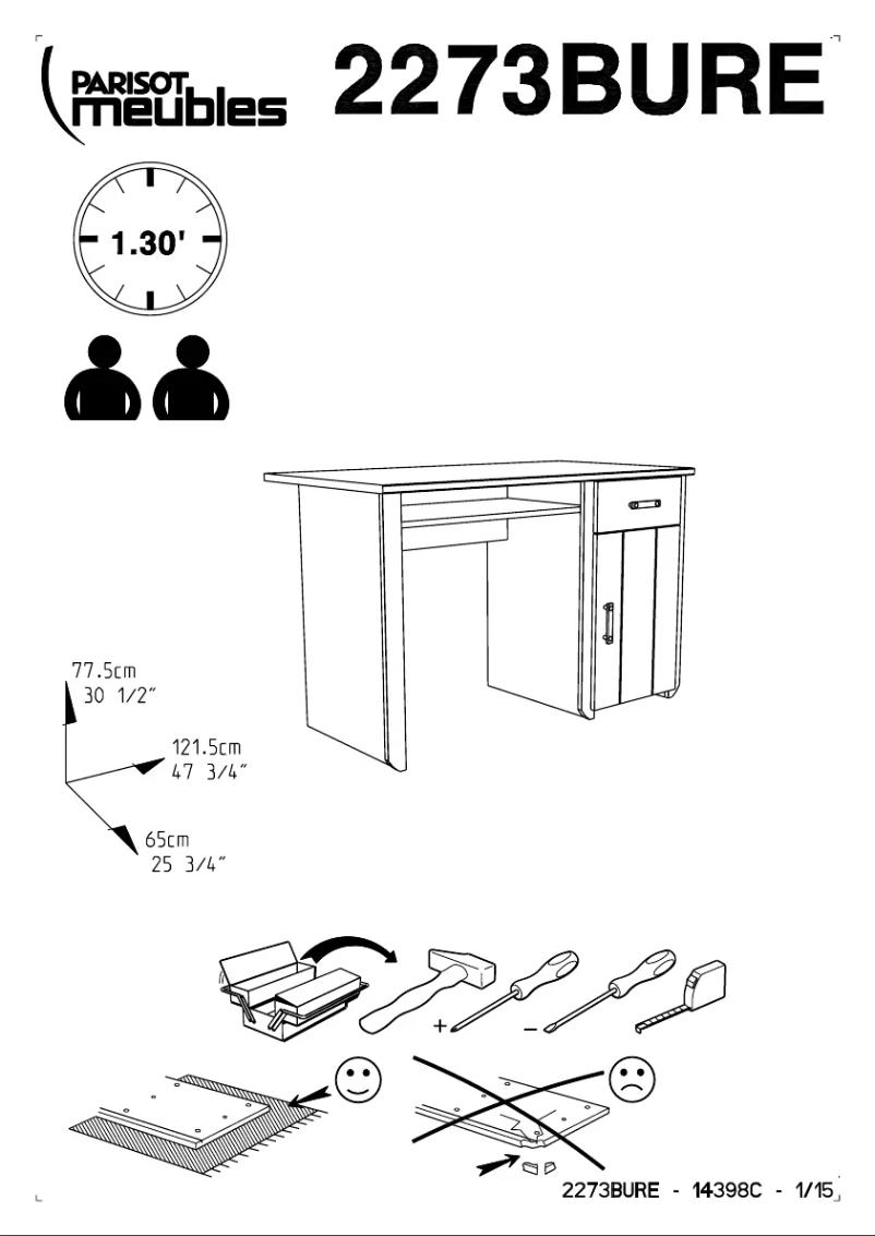 Page 1 de la notice Manuel utilisateur Parisot Biotiful 2273BURE