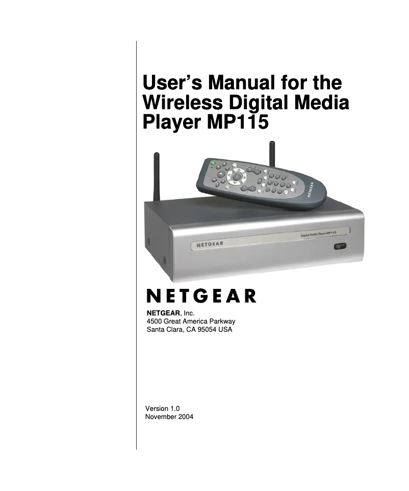 Page 1 de la notice Mode d'emploi Netgear MP115