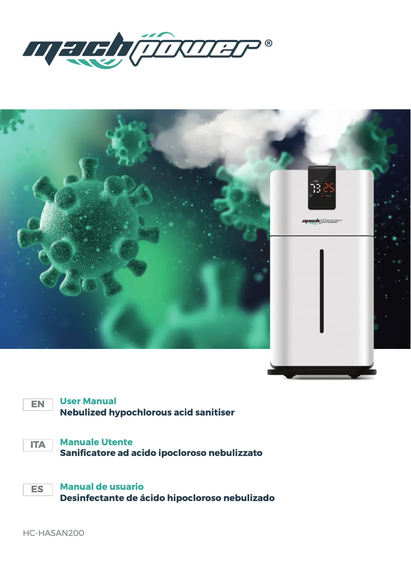 Imagen de la primera página del manual del dispositivo HC-HASAN200