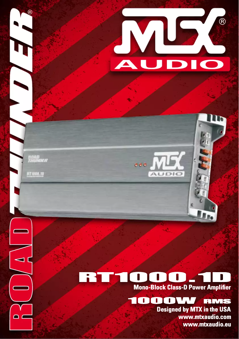 Page 1 de la notice Manuel utilisateur MTX Audio RT1000-1D