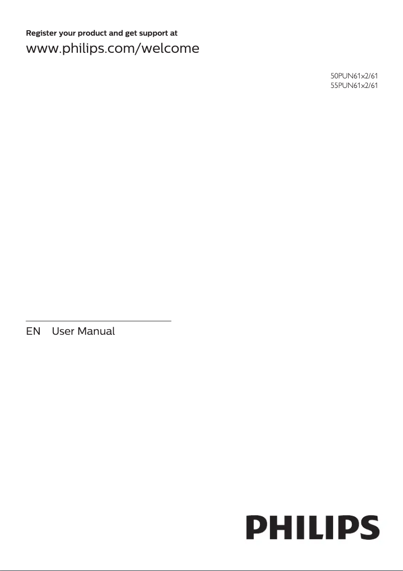 First page image of the manual for 55PUN6182