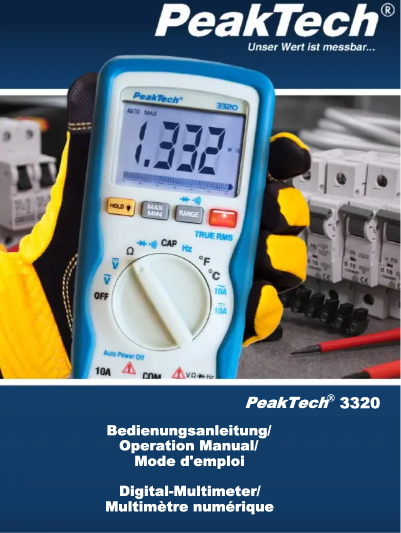 Página 1 del manual Manual de usuario PeakTech 3320