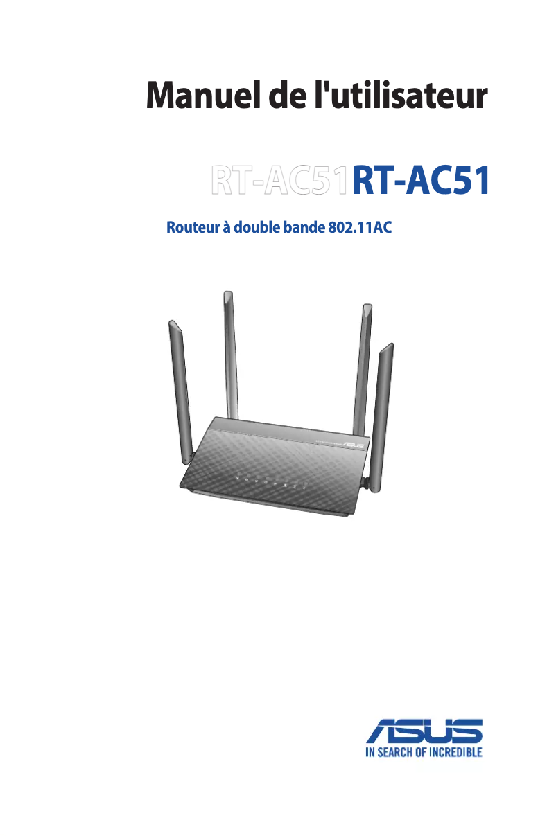Image de la première page du manuel de l'appareil RT-AC51