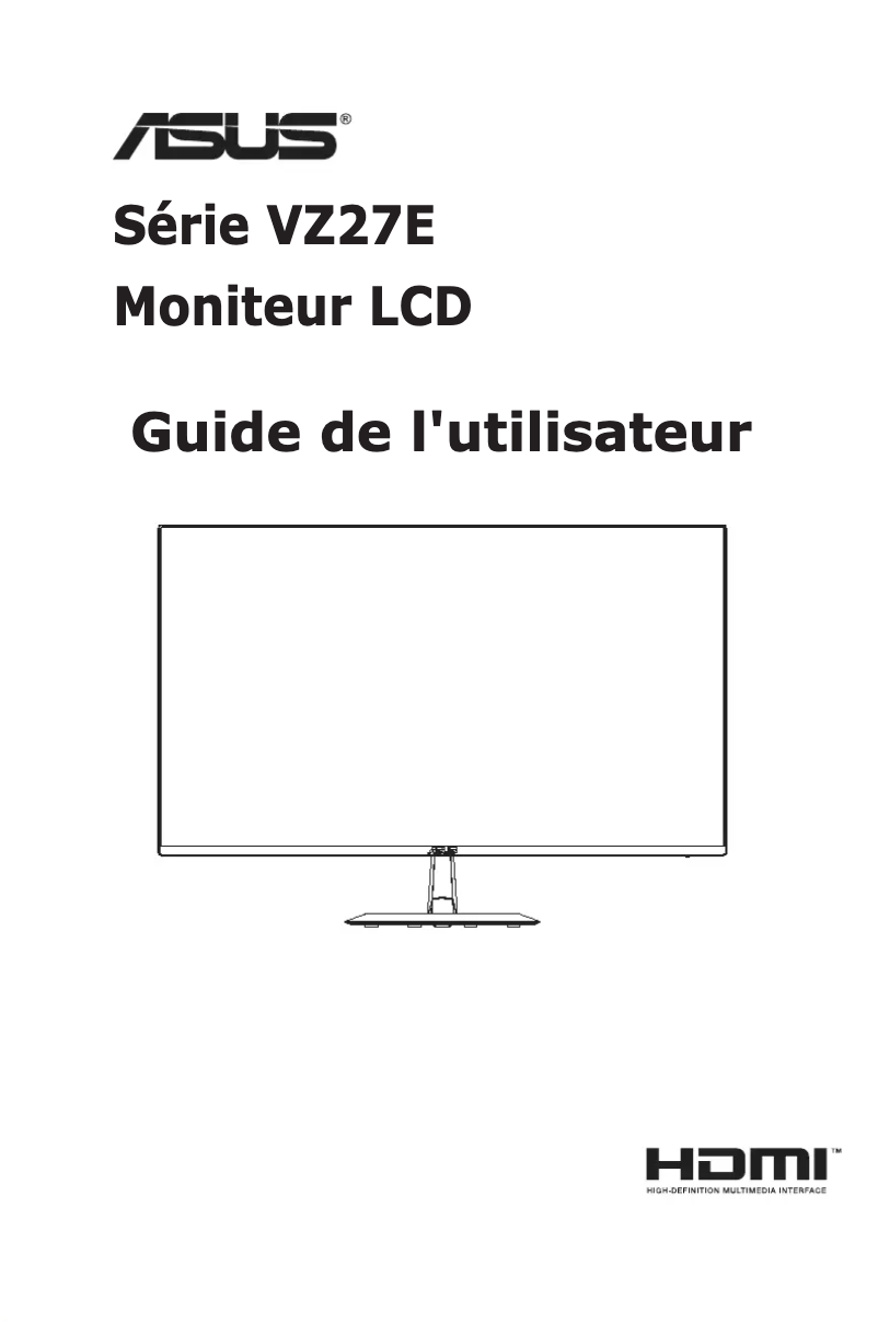 Page n°1 - Manuel utilisateur Asus VZ27EHF-W