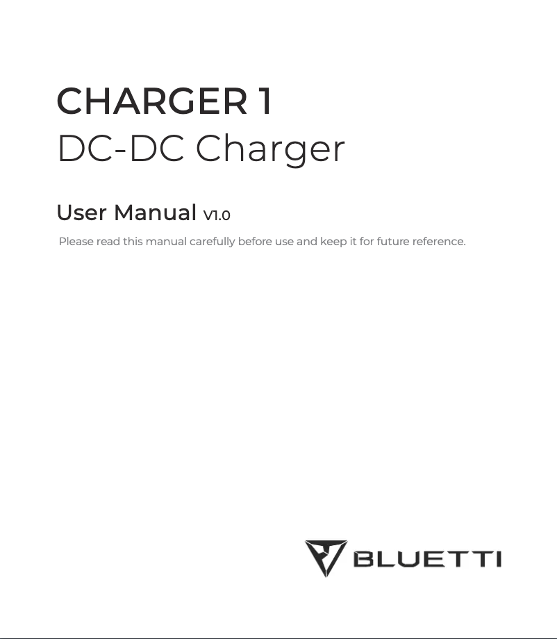 Page 1 de la notice Manuel utilisateur Bluetti Charger 1
