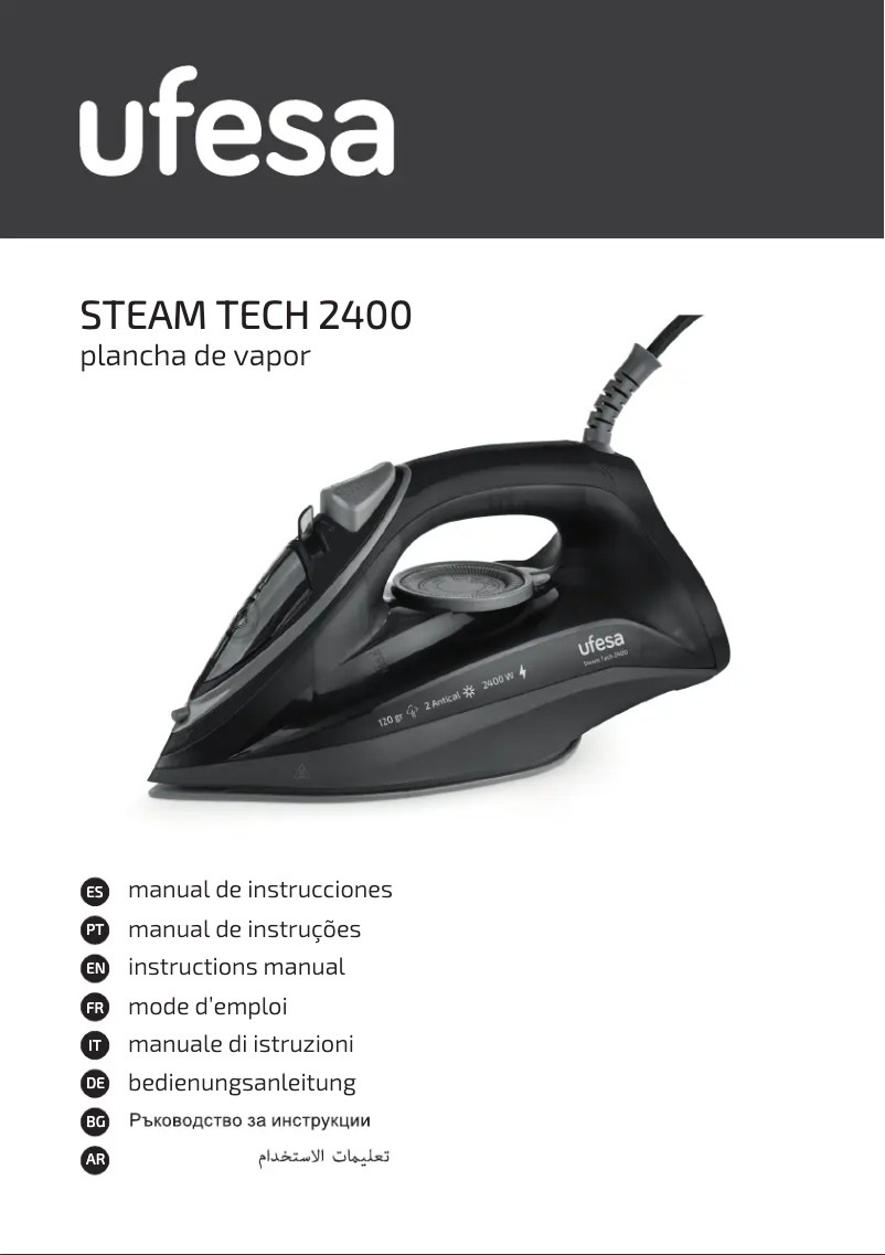 Image de la première page du manuel de l'appareil Steam Tech 2400