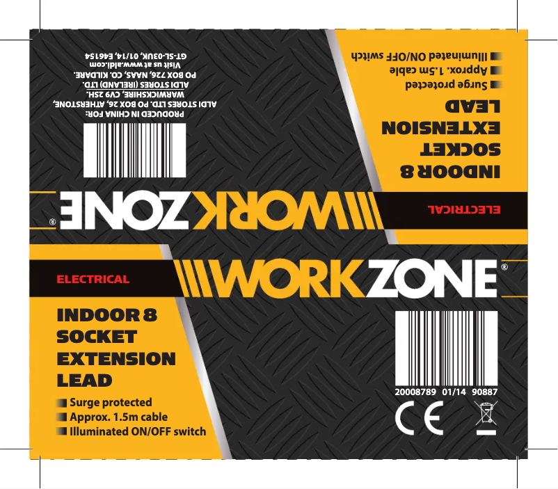 Page 1 de la notice Manuel utilisateur Workzone GT-SL-03UK