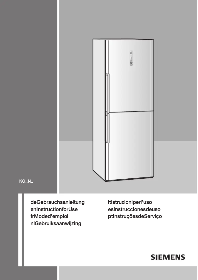Page n°1 - Manuel utilisateur Siemens KG36NH76