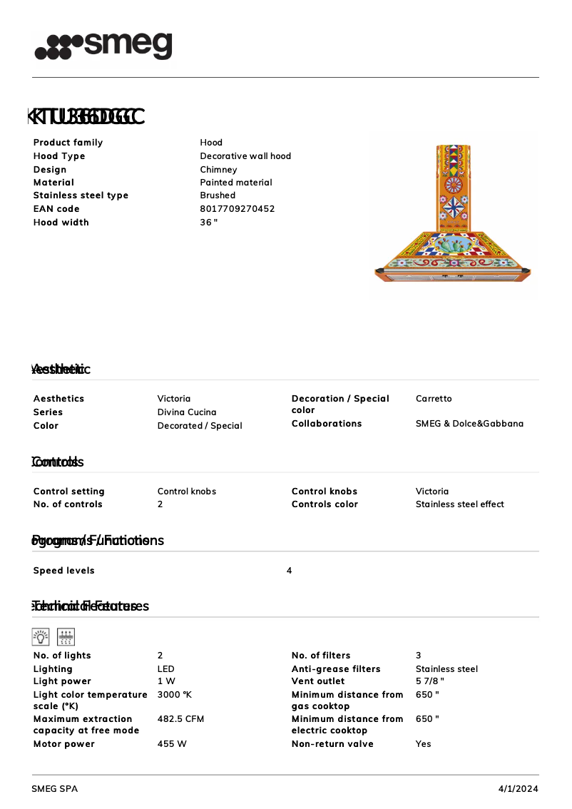 Image de la première page du manuel de l'appareil KTU36DGC