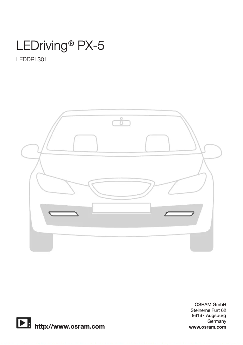 Page n°1 - Instructions / montage Osram LEDriving PX-5