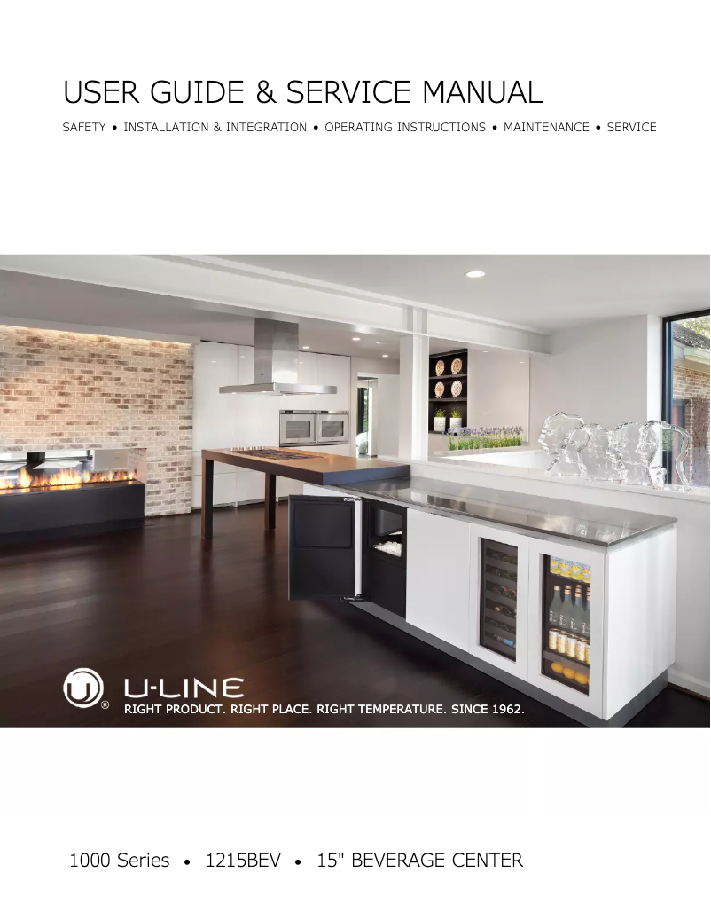 Page n°1 - Guide d'installation U-Line U-1215BEVINT-60A