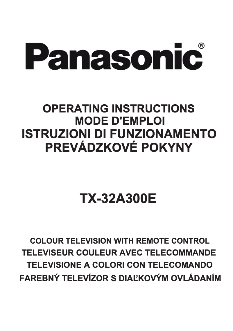 Página 1 del manual Manual de usuario Panasonic Viera TX-32A300B