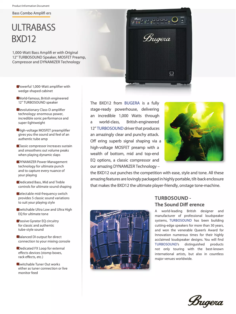 Image de la première page du manuel de l'appareil Ultrabass BXD12