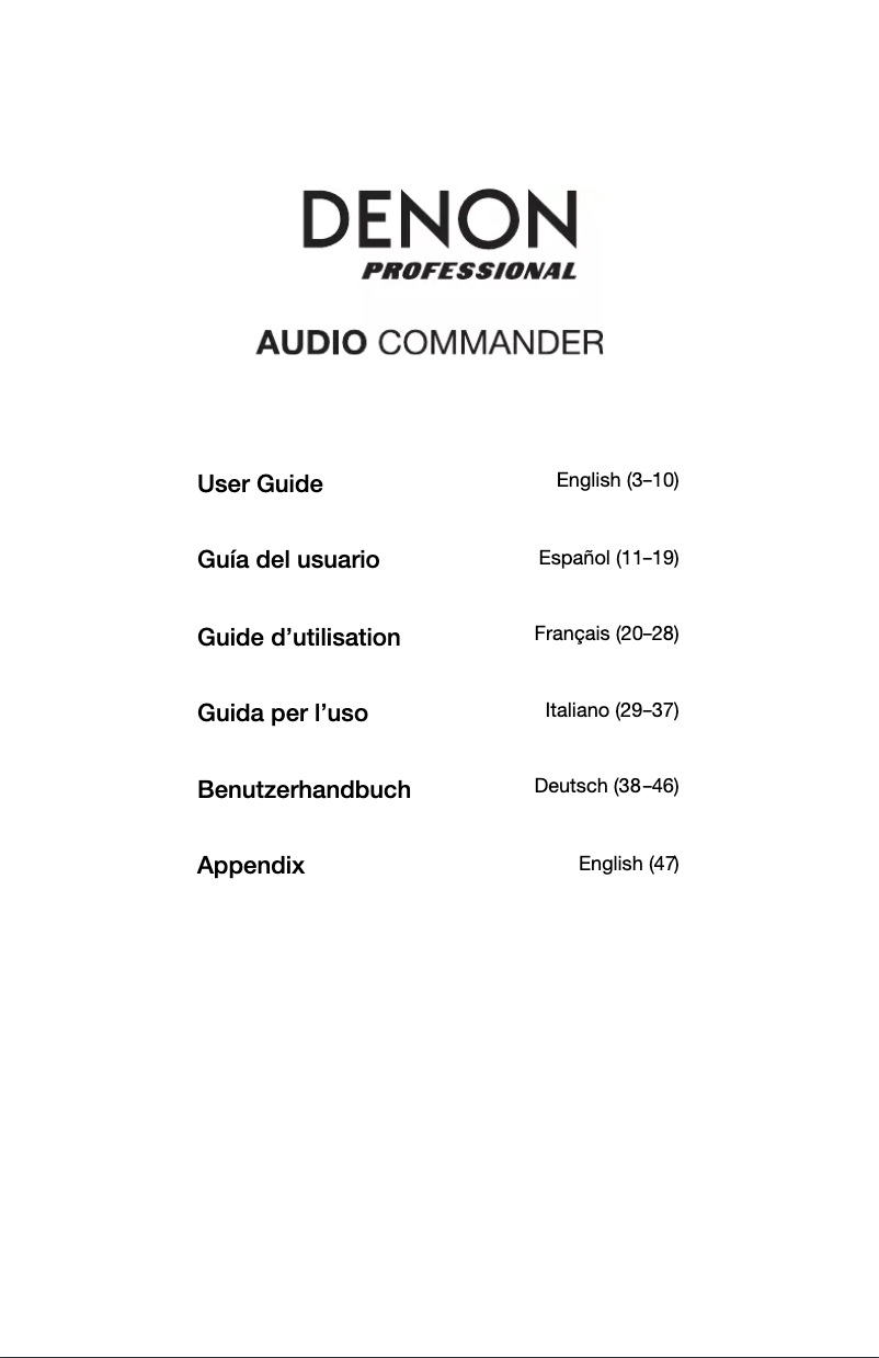 Página 1 del manual Manual de usuario Denon Audio Commander