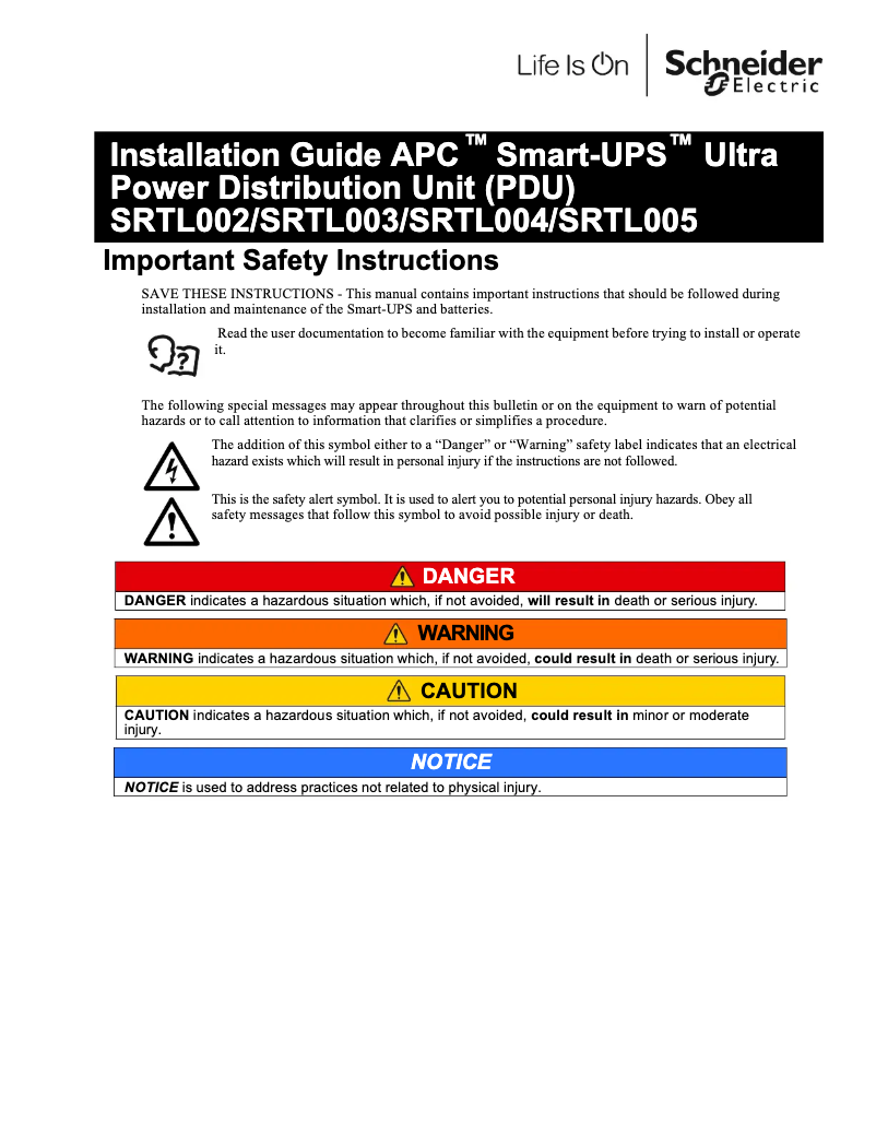 Page 1 de la notice Manuel utilisateur APC Smart-UPS SRTL003