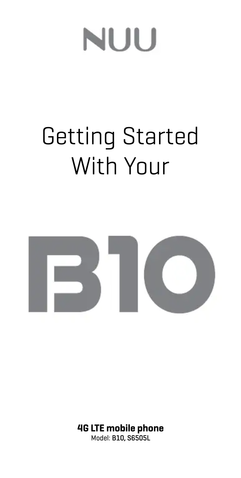 Page 1 de la notice Manuel utilisateur NUU Mobile B10